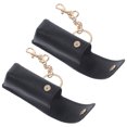 thumbnail image 3 of ColoMX 2pcs lápiz labial llavero bolsa de almacenamiento bolsa de bálsamo labial para mujeres niñas (negro), 3 of 8
