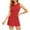 Red, variant on aidice 2pc Athletic Dress Shorts Summer Round Neck Sleeveless Slim Fitting Workout Dress Shorts Pockets