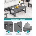 thumbnail image 6 of SSyao HDPE Outdoor Coffee Table, All-Weather Rectangular Patio Side Table, Heavy Duty Weather-Resistant Balcony Table for Poolside, Deck, Garden, Backyard Furniture,Leaden Grey 1pack, 6 of 7