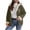 Army Green, variant on Womens Heart Print Sherpa Lined Zip Up Hooded Jackets Drawstring Long Sleeve Warm Fleece Coat with Pockets for Winter