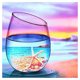 thumbnail image 1 of Punto Cruz Cristal Playa Cgtredaw Bordado Artesanal Impreso 11CT 40x40cm, 1 of 9