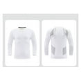 thumbnail image 5 of ZRGHAOYLQ Men Quick Dry Moisture Wicking Mens Gym Shirts Athletic T-Shirts Big and Tall Solid Color Shirt Long Sleeve Crewneck Pullover Outer Sport Fitness Shirts Tops White XXXL, 5 of 5