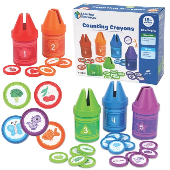 Learning Resources Counting Crayons - Counting Activities, Ages 18 Months  