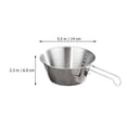 thumbnail image 2 of SHOWERORO Outdoor Tableware Camping Cooking Pots Silver Stackable Stainless Steel 1 Set 5.5*5.5*2.4in, 2 of 8