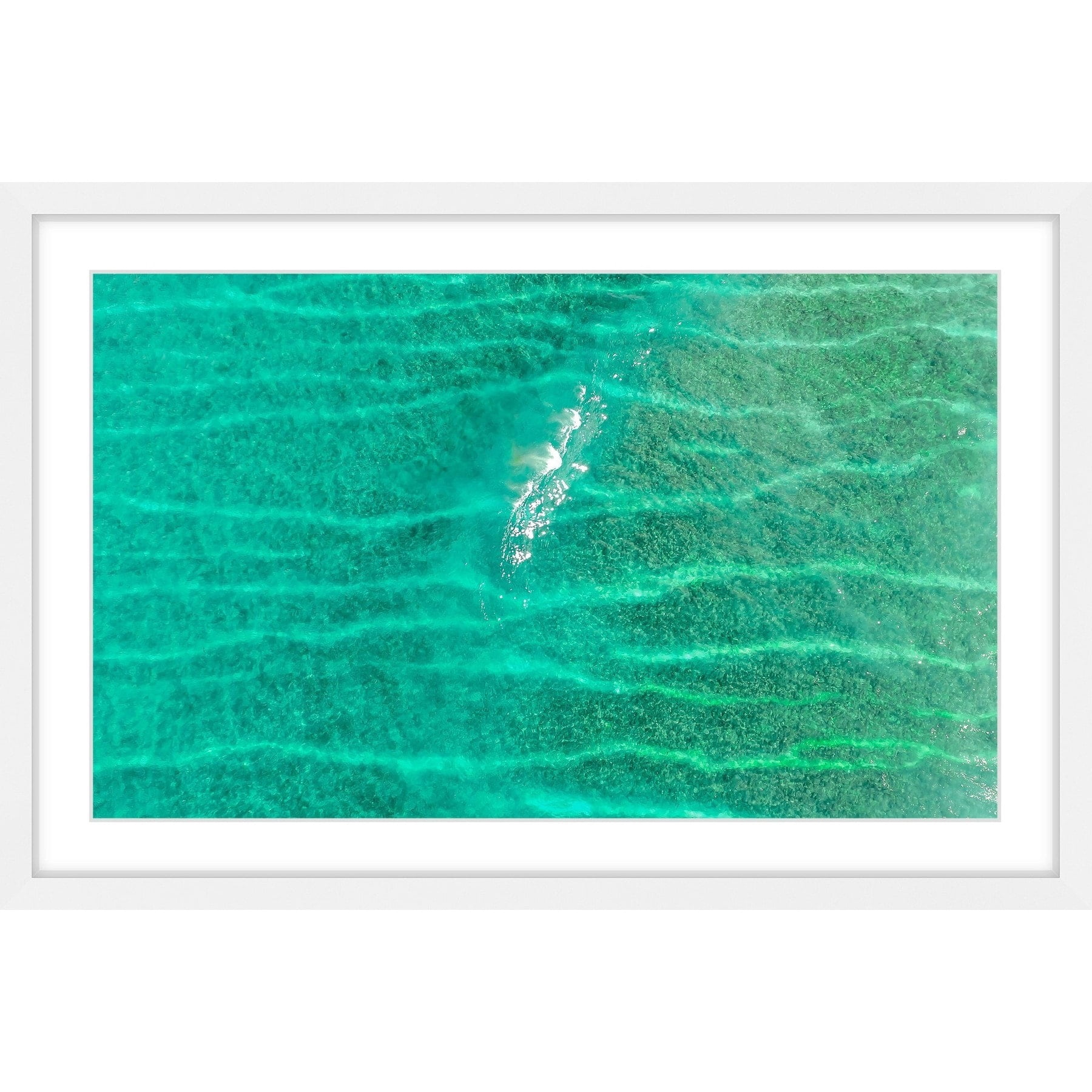 Marmont Hill "Wave Streaks" by Hassan Ishan Framed Painting Print