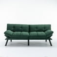 thumbnail image 4 of Triple Tree Velvet 70.87" Tufted Futon Loveseat Sofa, Emerald, 4 of 7