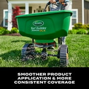 Scotts Turf Builder EdgeGuard DLX Broadcast Spreader for Grass Seed, Fertilizer, Salt and Ice Melt