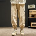 thumbnail image 5 of Pantalones cargo emo para hombre, pantalones multibolsillos de calle, pantalones de moda Y2k para hombre, pantalones harén para senderismo, estilo coreano, holgados, de algodón de alta calidad, 5 of 5