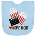 thumbnail image 2 of Inktastic I Love Movie Night Newborn Bib, 2 of 3