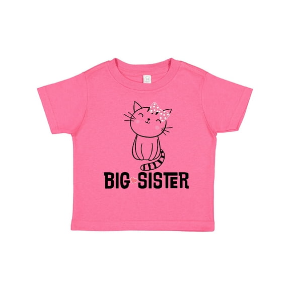 Inktastic Big Sister Girl Cat Girls Toddler T-Shirt