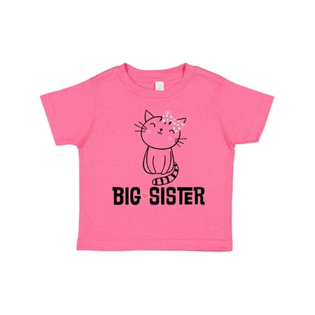 

Inktastic Big Sister Girl Cat Gift Toddler Toddler Girl T-Shirt