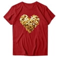 thumbnail image 2 of Jsaierl Valentine's Day Shirts Womens Sweet Love Heart Graphic Tees Soft Short Sleeve Blouse Crewneck Dressy Casual T-shirt Tops Spring Clothes for Women, 2 of 8