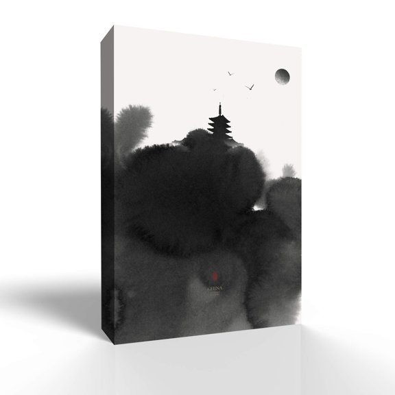 wall26 Canvas Wall Art Ink and Wash Painting Home Wall Decorations for Bedroom Living Room Paintings Canvas Prints Framed - 32x48 inches