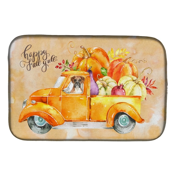 Fall Harvest Boxer Dish Drying Mat