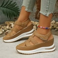 thumbnail image 3 of Dakaela Women's Hollow out Casual Sandals Platform Wedge Walking Shoes Thick Slip on Sneakers Brown 8, 3 of 8