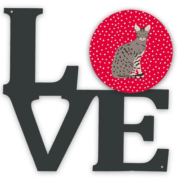 Ocicat Cat Love Metal Wall Artwork LOVE