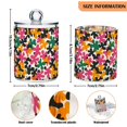 thumbnail image 5 of Yayeee 2 Pack Qtip Holder Bathroom Cotton Swab Canister with Lid Clear Dispenser Set, Pink Floral Blooms, 5 of 6