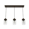 thumbnail image 6 of Hunter - Devon Park 3-light Onyx Bengal, Large Cluster Light, Dimmable, Rustic Style, Linear Shaped, for Bedrooms, Dining, Living Rooms - 19155, 6 of 9