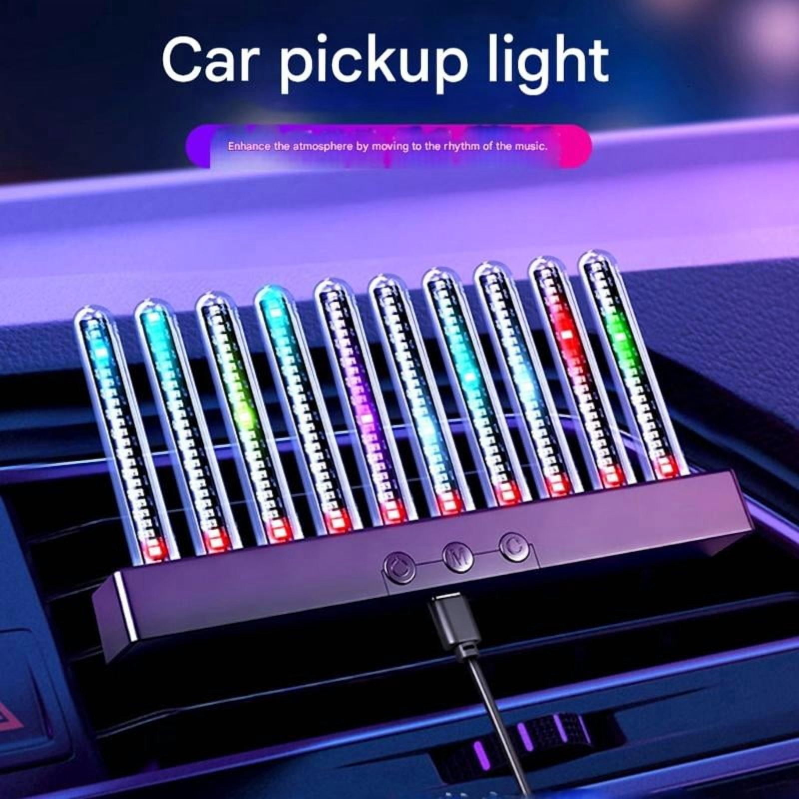 CEORPER Mini USB Sound Activated LED Light Bar for Computer Desk and Car Ambiances