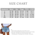 thumbnail image 3 of Womens Mid Rise Stretchy Cut Off Denim Shorts Distressed Ripped Jean Shorts Black 2XL, 3 of 6