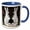 Blue/White, variant on 3drose, a Set of Twin Rabbit Statues Used for Decoration for the Yard, 15oz Mug