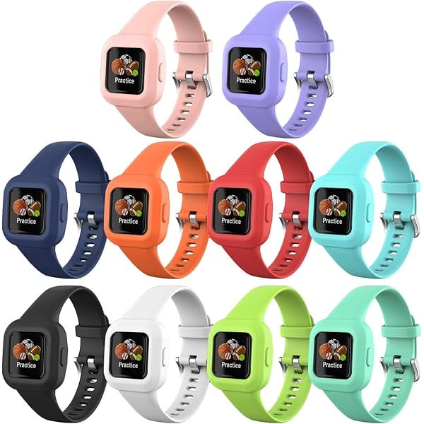 wonima11 Compatible with Garmin Vivofit jr 3 Band/Garmin Fit jr 3 Band, Colorful Silicone Adjustable Replacement Sport Band for Kids Boys Girls Men Women