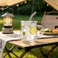 thumbnail image 4 of EGNMCR Kitchen Gadgets, Kitchen Accessories, Kitchen Utensils, Kitchen Tool 350ml Or 400ml Glass Water Cup With Handle Cup Lid Glass Straw Beverage Cup Coffee Cup Cold Drink Cup glass water cup, 4 of 6