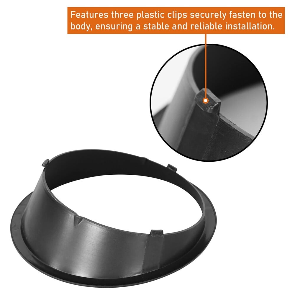 2Pcs Matte Black Front Headlight Round Cover Bezels For Jeep Wrangler JK 07-15