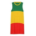 thumbnail image 3 of Ethiopian Flag Spring Summer Dresses for Women Fashion T-shirt Dress Casual Sleeveless Loose Sundress with Pockets, 3 of 5