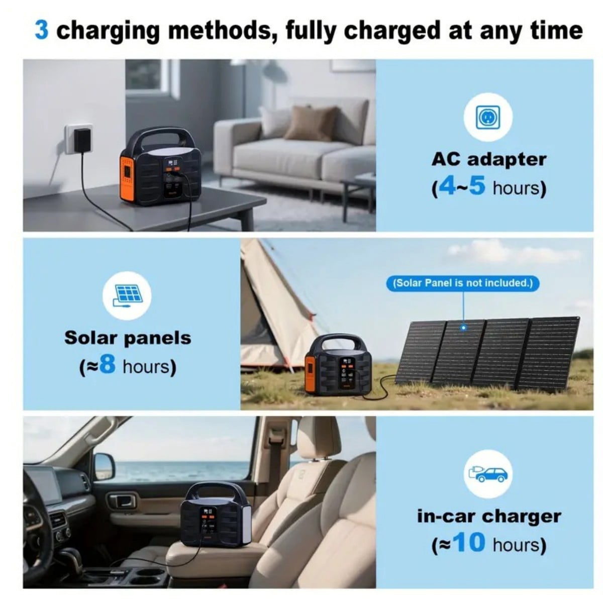 Portable Power Station Generator, Powerstation 42000mAh 220V/150W (Peak 200W) AC Outlet Camping Generators Power Bank for Outdoor, Hunting, Home, Emergency
