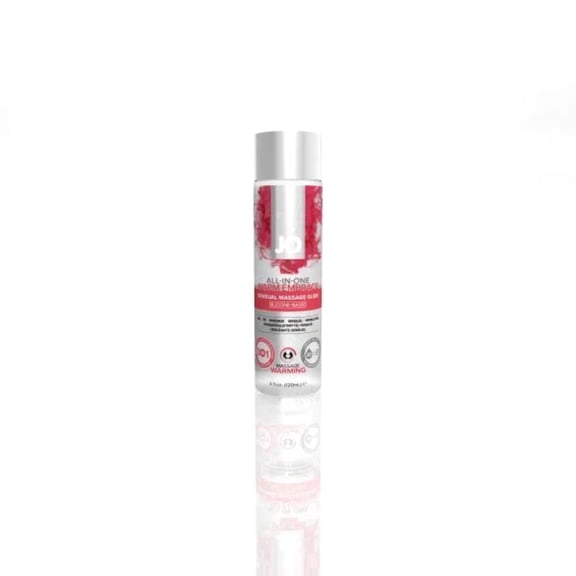 JO All-in-One Warm Embrace Personal Lubricant, Silicone-Based Lube & Massage Glide Oil, Fragrance-Free, 4 fl oz