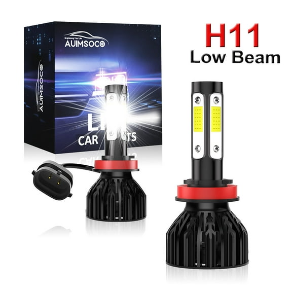 LED Headlight H11 Low Beam For Jeep	Compass 2011-2015 2016 2017 2018 2019 2020 2021, Pack Of 2 300% Super White Brightness Bulbs, Easy Install, Plug-N-Play