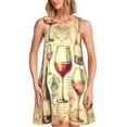 thumbnail image 1 of Fotbe Wine Vestido de Verano sin Mangas para Mujer – Vestido Midi Línea A, Estilo Camiseta Floral, Vestido Playero Casual y Fluido, 1 of 7