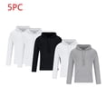 thumbnail image 2 of RJMDKXZ 5 Pack Men's Lightweight Fleece Pullover Hoodie Casual Comfy Long Sleeve Sweatshirt with Pocket for Men, 2 of 9