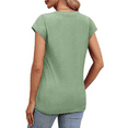 thumbnail image 5 of MOSHU Casual Womens T-Shirts Basic Tops for Women Cap Sleeve Loose Tank Tops, 5 of 9