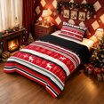thumbnail image 2 of Erosebridal Christmas Tree Twin Comforter Sets, Vintage Abstract Bedding Set, Red White, Black Reversible, 2 Pieces, 1 Comforter and 1 Pillowcase, 2 of 7