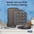 thumbnail image 6 of GoodCook 15” x 10.5” Nonstick Carbon Steel Baking Pan & Raised Wire Rack, 6 of 8