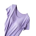 thumbnail image 2 of Fymall Women's Nightdress With Chest Pad Nightgown Short Sleeve Sleepwear, 2 of 4