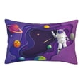 thumbnail image 3 of Salouo Astronaut on Mission in Outer Space Print Print Pillow Case Cover,Wrinkle-Free Bed Pillow Cover Pack of 1 Home Decor Fade-Resistant and Stain-Resistant ,Pillows Not Included -20"x30", 3 of 8