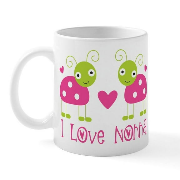 CafePress - I Love Nonna Ladybug Mug - 11 oz Ceramic Mug - Novelty Coffee Tea Cup
