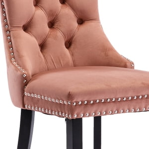 121 Pink Velvet, Wood Legs