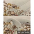 thumbnail image 6 of Botanical Mushroom Linen Curtain Valance for Bedroom/Bathroom/Kitchen/Office/Living/Dining Room Window,Vintage Flower Herb Rustic Rod Pocket Topper Decorative Cafe Drapes Panel 60"x18", 6 of 6