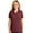 Burgundy, variant on Womens Breast Cancer Ribbon Patch Moisture-Wicking Polo Shirt, XL White