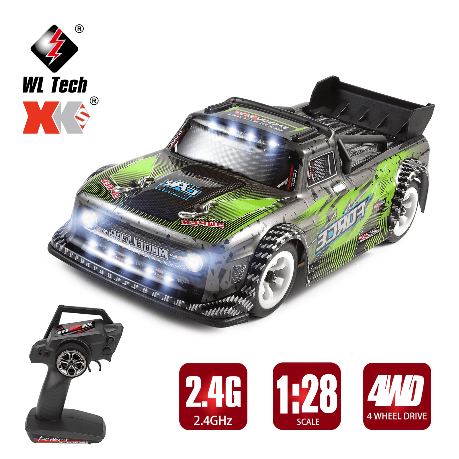 284131 RC 1/28 Short Truck Car 2.4GHz RC Race Car 30km/h Speed Kids Gift RTR with Metal Chassis - Walmart.com