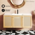thumbnail image 2 of Classe 48" Wall-Mounted Bathroom Vanity in Natural Oak, 2 of 9