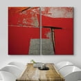 thumbnail image 3 of wall26 Canvas Print Wall Art Set Faded Red Grunge Color Splash Abstract Patterns Digital Art Modern Art Chic Scenic Colorful Multicolor for Living Room, Bedroom, Office - 24&quot;x36&quot;x2 Panels, 3 of 5