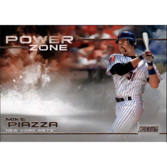 Collectible 2019 Stadium Club Power Zone #PZ-21 Mike Piazza New York Mets MLB Baseball Trading Card