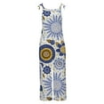 thumbnail image 4 of Birdeem Women Ladies Printed Summer Sleeveless Backless Loose Long Playsuits Rompers Jumpsuit, 4 of 6