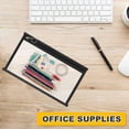 thumbnail image 4 of Clear Zipper 9Pcs Pouches Waterproof PVC Zipper Bag 3 Sizes Reusable Portable Zipper File Bag for Organizing Pencil Document Cosmetic Home Office School, 4 of 9