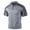 T5-Gray, variant on Men's Military Short Sleeve T-Shirt Camouflage Quarter Zipper Shirt with Pockets Stretch Top Military Ripstop Vintage Lightweight Causal T-Shirt,Khaki 4XL